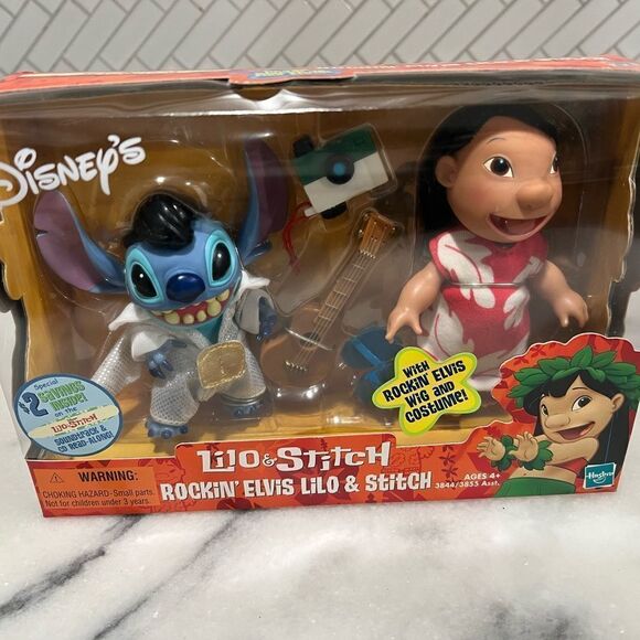 Lilo and stitch Rockin' Elvis Figure Box ULTRA RARE ITALY DRESS
